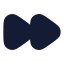Forward icon with solid rounded style