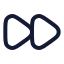 Forward icon with stroke rounded style