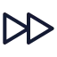 Forward icon with stroke sharp style