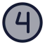 Fourcircle icon with duotone rounded style