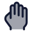 Fourfinger icon with duotone standard style