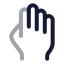 Fourfinger icon with twotone rounded style