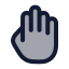 Fourfinger icon with duotone rounded style