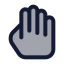 Fourfinger icon with duotone standard style