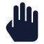 Fourfinger icon with solid sharp style