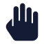 Fourfinger icon with solid standard style