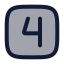 Foursquare icon with duotone rounded style