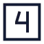 Foursquare icon with stroke sharp style