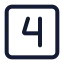 Foursquare icon with stroke standard style
