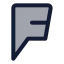 Foursquare icon with duotone standard style