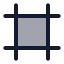 Frame icon with duotone standard style