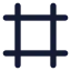 Frame icon with solid rounded style