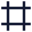 Frame icon with solid sharp style