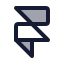 Framer icon with duotone rounded style