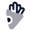 Frenchfries icon with bulk rounded style