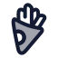 Frenchfries icon with duotone rounded style