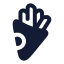 Frenchfries icon with solid rounded style