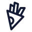 Frenchfries icon with stroke sharp style