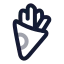 Frenchfries icon with twotone rounded style