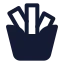Frenchfries icon with solid standard style