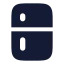 Fridge icon with solid rounded style