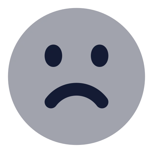 Frown Icon in Bulk Rounded style