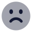 Frown icon with bulk rounded style
