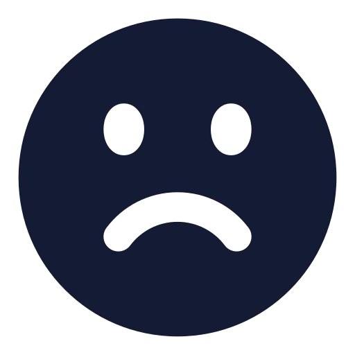 Frown Icon in Solid Rounded style
