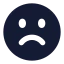 Frown icon with solid rounded style