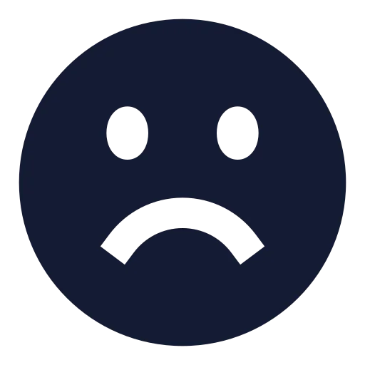 Frown Icon in Solid Sharp style