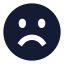 Frown icon with solid sharp style