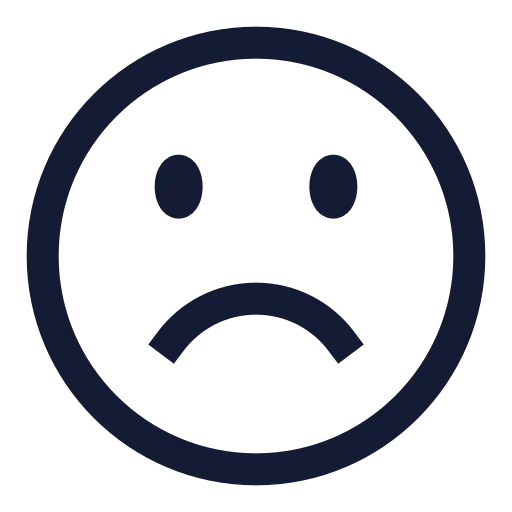 Frown Icon in Stroke Sharp style