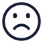 Frown icon with stroke standard style