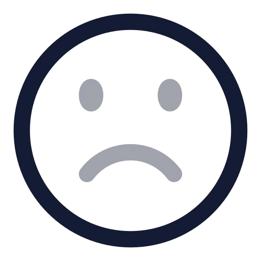 Frown Icon in Twotone Rounded style