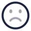 Frown icon with twotone rounded style