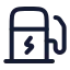Fuelstation icon with stroke rounded style