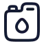 Fuel icon with stroke rounded style