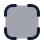 Fullscreen icon with duotone rounded style
