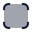 Fullscreen icon with duotone rounded style