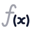 Functionofx icon with duotone rounded style