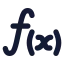 Functionofx icon with solid rounded style