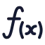 Functionofx icon with stroke standard style