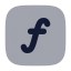 Functionsquare icon with bulk rounded style