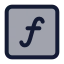 Functionsquare icon with duotone standard style