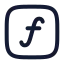 Functionsquare icon with stroke rounded style
