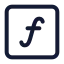 Functionsquare icon with stroke standard style