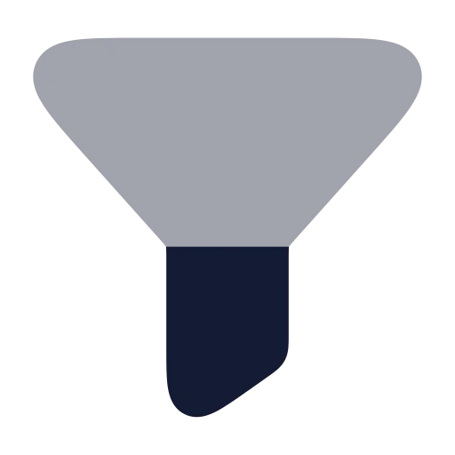 Funnel Icon in Bulk Rounded style