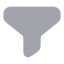 Funnel icon with bulk rounded style