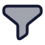 Funnel icon with duotone rounded style