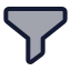 Funnel icon with duotone standard style